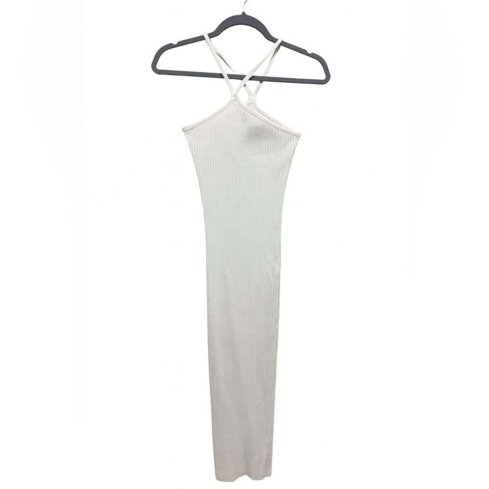 White Ribbed Dress